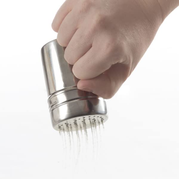 Popcorn Scoop and Seasoning Shaker Set – 2-Piece Stainless Steel Serving Accessories Kit with Scooper and Saltshaker Dredge by Great Northern Popcorn