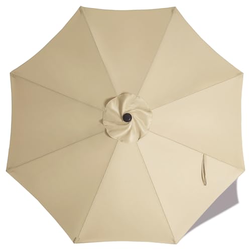 Image of ABCCANOPY 7.5ft Outdoor Umbrella Replacement Top Suit 8 Ribs (Beige)