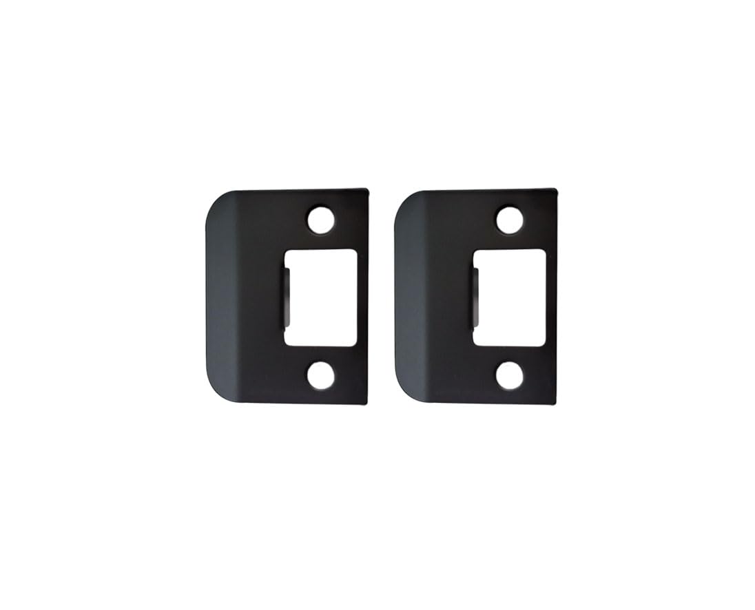 QCAA Solid Brass Extended Lip Strike, 1-3/4''X2-1/4", US10B ORB Oil-Rubbed Bronze, 2 Pack, Made in Taiwan