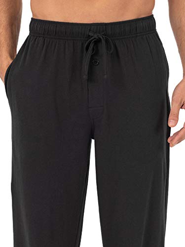 Fruit of the Loom Men's Extended Sizes Jersey Knit Sleep Pant (2-Pack), Black/Grey 6XL3