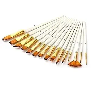 ECLET Art Brush Set for Artists, Painting Brushes Set of 12 Professional Round Pointed Tip Nylon Hair Artist Acrylic Paint Brush for Acrylic/Water Colour/Oil Painting Item 17