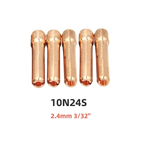 Image of TIG Stubby Gas Lens 17GL332 3 /32 inch TIG Collet 10N24S 10Pcs | For TIG Welding Torch WP-17, 18 & 26 Series Consumables