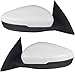 Universal Car Side Mirror Cover, Replacement Door Wing Mirror Housing Shell, White and Black, Automotive Exterior Protection