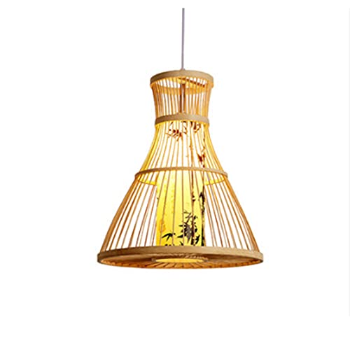 Lampe suspendue en rotin bricolage pour luminaire de salle à manger