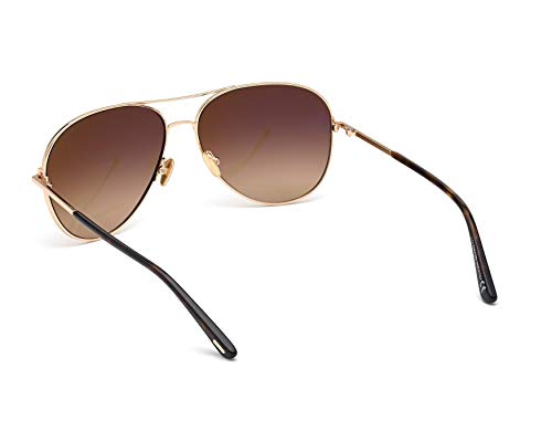 Image of Tom Ford CLARK FT 0823 Shiny Rose Gold /Brown Shaded 59 /14 /140 unisex Sunglasses