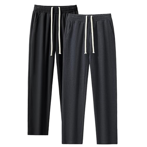 AIMPACT Mens Pajama Pants Cotton Soft Sleep Bottoms with Pockets Lounge Sleepwear PJ Pants 2 Pack