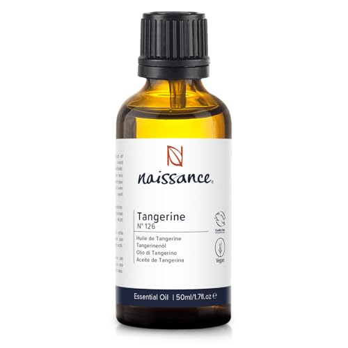 Naissance Aceite Esencial de Mandarina No. 126 (Tangerine) - 50ml - Puro e Natural - para Aromaterapia, Difusor, Humidificador, Velas, Bolas Secadora, Cosmetica