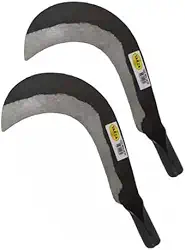 Kit Par Foice Meia Lua Forjada Tarza Sem Cabo