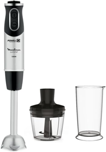 Moulinex QuickChef DD6578 Batidora de Mano de 1000 W, con Regulador de 10 Velocidad Turbo con 2...