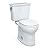 TOTO Drake Transitional Two-Piece Round 1.28 GPF Universal Height TORNADO FLUSH Toilet with CEFIONTECT, Cotton White - CST785CEFG#01