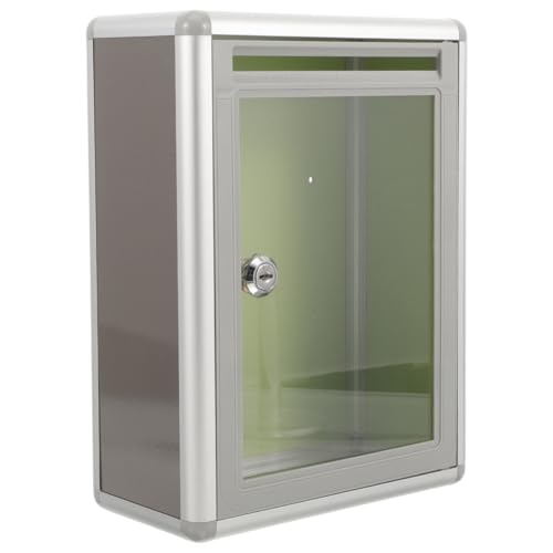 Boîte aux lettres murale anti-perte Hemobllo transparente avec serrure clé - 2