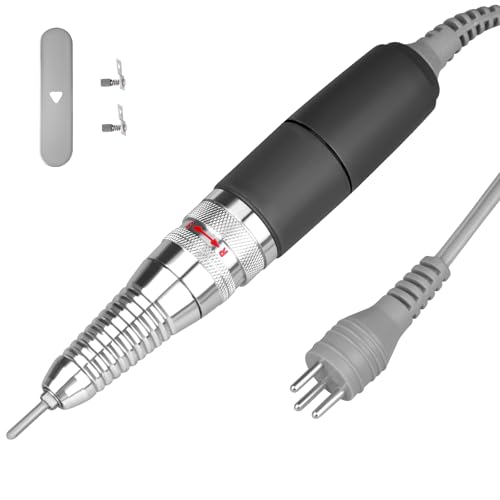 Nail Drill Handpiece for UP200 Machine Compatible with KUPA KP55 KP60 KP5000 HoMove 35000RPM Professional Electric Nail File Handle Replacement 3 Pins Low Noise and Comfortable (Only Handpiece)