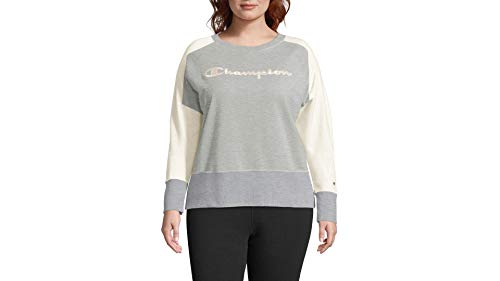 Champion Womens Plus Crew Neck Long Sleeve T-Shirt, 3X
