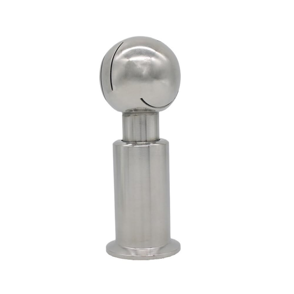 Stainless Rotary Cleaning Three Clip 304 Stainless Steel Cleaning Ball, 360 Degree Head Rotary Spraying Ferrule OD 50.5mm/64mm 1pc(64mm)