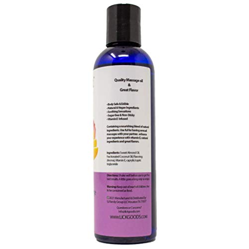 Mango Flavored Massage Oil For Couples – Edible Massaging Lotion With Vitamin E And Sweet Almond And Coconut Oil Is Non Sticky And Gentle On Skin – Natural, Relaxing And Vegan Friendly (4 Oz) #TOP2