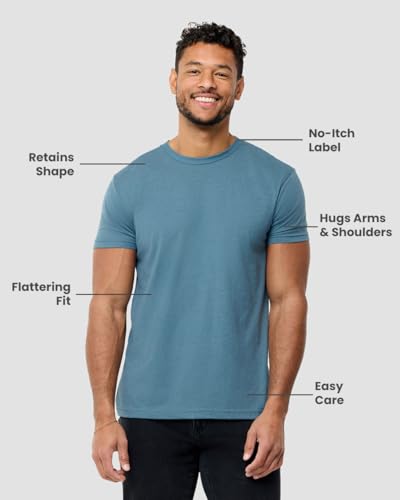 INTO THE AM Men's T-Shirts Soft Cotton Blend Crew Neck Tee S - 4XL Athletic Fit Plain & Logo Basic T-Shirt for Men