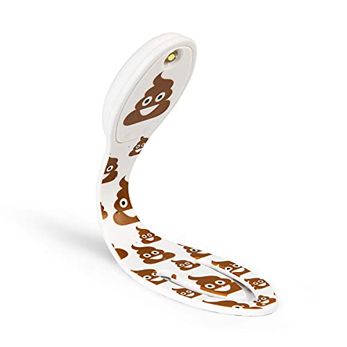 Image of Gifts for Readers & Writers Book Light, Clip On Reading Light for Bed, 2in1 Flexilight & Bookmark, Small & Lightweight with a Soft Glow, 2 Batteries Included, Light Poo