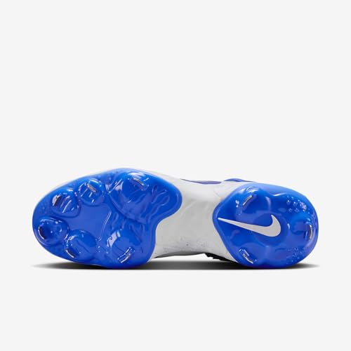 Nike Alpha Huarache Elite 4 Mid Men's Baseball Cleats (FD2744-104, White/Hyper Royal)2