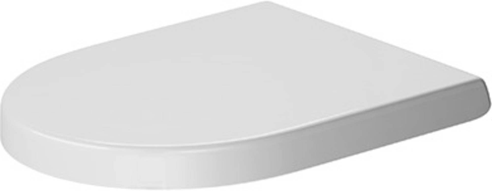 Toilet seat Starck 2/Darling New, Soft Close Toilet seat, Urea thermoset Toilet lid, Toilet Cover with Stainless Steel Hinges, White
