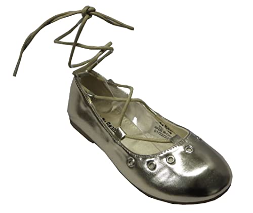 Girl Dress Shoes Mary Jane - Where Gold Silver (Gold, Numeric_1)