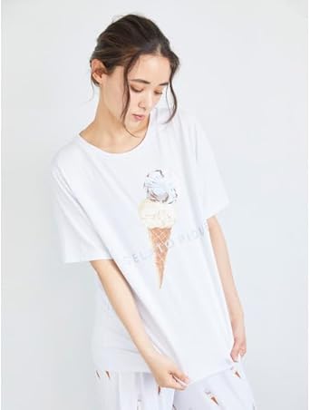 ジェラートピケ　アイスクリームワンポイントTシャツ&ロングパンツ　ブルー Amazon | [ジェラート ピケ] アイスクリームワンポイントTシャツ