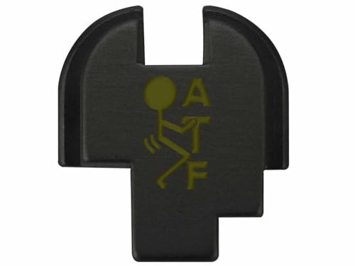 NDZ Performance Rear Slide Cover Plate for Springfield Hellcat – F ATF Laser Engraving with ODG Color Fill – Black Aluminum – Made in USA