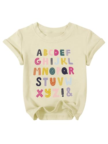 Kindergarten Shirt for Girls First Day of Preschool Shirt Back to School T Shirt Summer Short Sleeve 3-7 Years