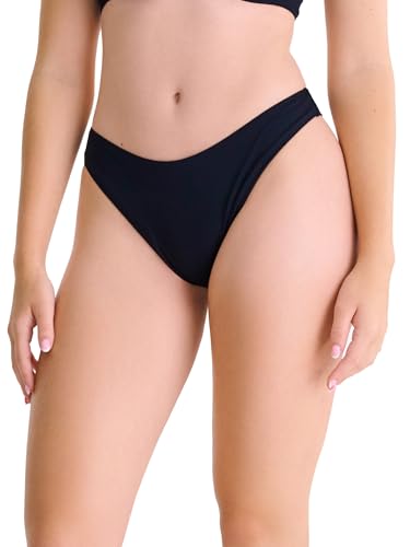 Lisca Bikini-Brasilslip Portofino | Brazilian Butt | sehr hoher Beinausschnitt | Clean-Chic Uni Color | 40 Black