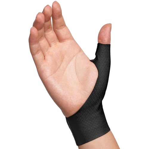 Velpeau Elastic Thumb Wrist Support Brace (Pack of 2), Splashproof Compression Sleeve for Arthritis Pain, Tendonitis, Sprains, Sports, Splint Liner, Fits Left & Right Hands (Black, Long Version, M)
