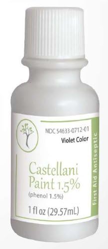 Castellani Paint Phenol 1.5 Percent Modified Violet Color First Aid Antiseptic Agent - 1 Oz by Castellani Paint