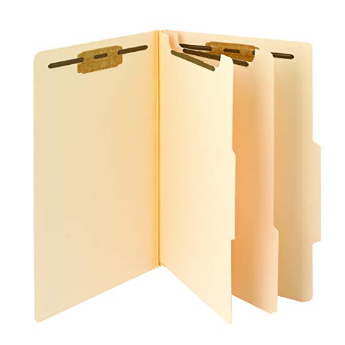 Smead Classification File Folder, 2 Dividers, 2″ Expansion, 2/5-Cut Tab, Legal Size, Manila, 10 per Box (19000)