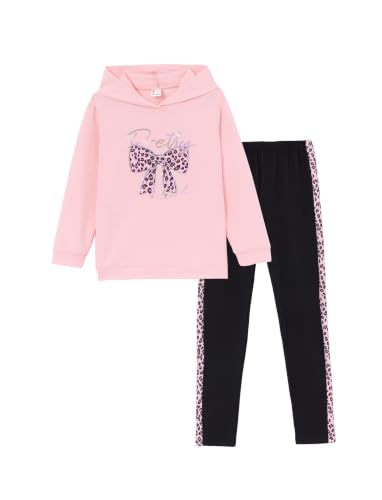 Image of PATPAT Girls 2 Piece Outfits Long Sleeve Hoodie and Leggings Clothing Set Outfits for Girls 4-12Y Fall /Winter Outfits