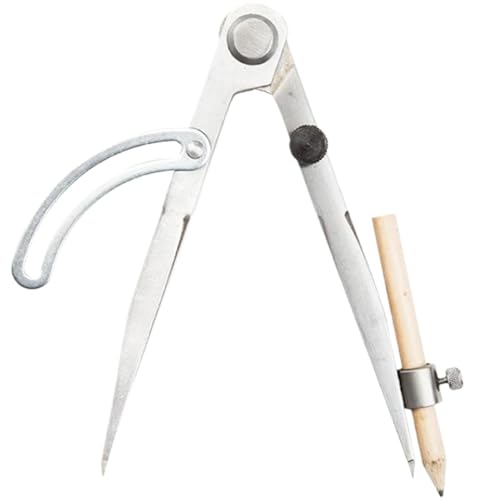 Hintyne Compás para carpintería compás de Dibujo de precisión de 20 Pulgadas con Divisor de ala y portalápices de Dibujo para geometría y