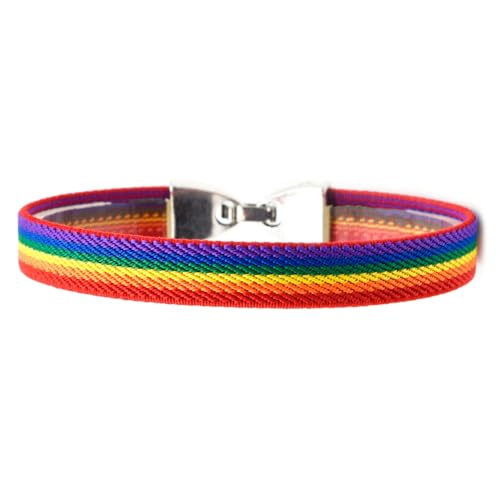 BDM Gay Pride Armband, LGTBI, Lesben, LGBT, Trans und Regenbogen. Messung 15-17 cm.