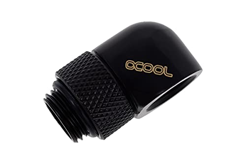 Alphacool 17248 Eiszapfen L-Connector Rotatable G1/4 Outer Thread To G1/4 Inner Thread - Deep Black Water Cooling Fittings #TOP1