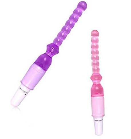 LYSE Clear Purple Vibrating Bottom Love Bead Wand