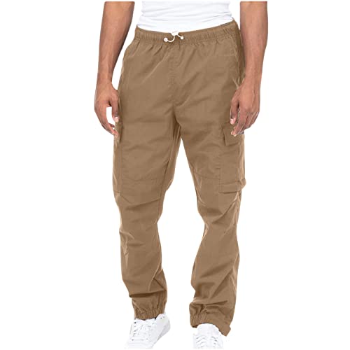 Outdoor Pants For Men Solid Color Casual Hiking Lightweight Sweatpants Fitness Leg Petite Tactical Pants With Pockeis #TOP11