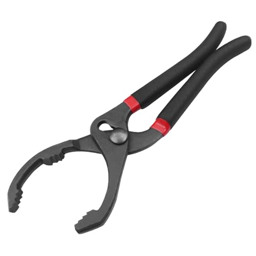 AMSGANK Clé Filtre à Huile Réglable 30cm, Pince Filtre à Huile avec Poignée Antidérapante Outil de Retrait de Oil Filter Pliers Idéal pour le Démontage...