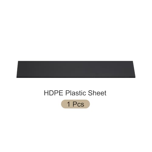 Image of 48 inch x 12 inch x 1 /4 inch HDPE Plastic Sheet, High Density Polyethylene Sheet Cutting Board Black Solid Block, [for DIY, Home Floor]