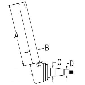 Massey Ferguson Tractor Spindle LH Part No: A-522546M91, 522546M92, A-522546V91