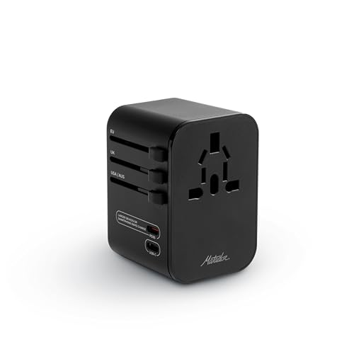 Matador Global Travel Adapter - International Power Adapter for 170+ Countries; Fast Charging Travel Charger for Multiple Devices; Universal Power Adapter Type G C E H