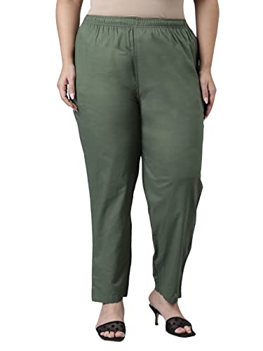 Image of GO COLORS Soft Cotton Pant Full Length for Women| Breathable, Mid Rise
