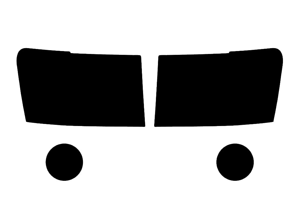 Rvinyl Headlight Pre Cut Film Cover Kit in Smoke Compatible with GMC Sierra 2007-2013 - Adhesive Backs