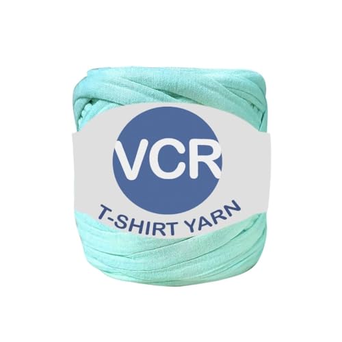 Image of VCR Mint Blue Big T-Shirt Yarn, 100 Meters Length, Recycled & Fashionable Craft Yarn, Pack of 1, Suitable for Crochet, Knitting & DIY Bags, Baskets, Cushions & Home Decor Projects