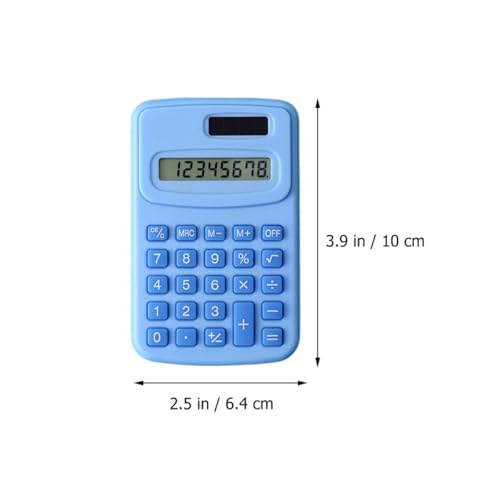 Calculadora electrónica de bolsillo con botones de ABS resistente pack de 12 piezas moradas 2