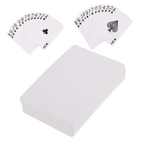 BESTonZON 5 Sets Heat Spielkarten Weiße Spielkarten Leere Karten Leere Poker Karteikarten Diamant Pokerkarten Weiße Pokerkarten DIY e Karten – Bild 6