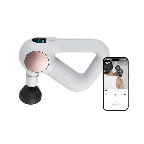 Theragun Sense Masajeador de Percusión - Masajeador Personal de Tejido Profundo con Rutinas de Respiración para Alivio del Estrés, Dolor y Dolor Muscular en Cuello, Espalda, Pierna y Rodilla