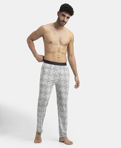 Image of Jockey IM03 Men Tencel Micro Modal Cotton Elastane Stretch Regular Fit Pyjama with Side Pockets (Colors & Prints May Vary)
