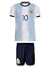 JTex Argentinien 2019-20 Messi, Casa/Lejos, Camiseta de Manga para niños con Pantalones...