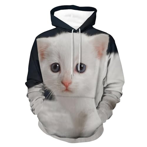 Sweats à capuche chaton blanc le pull doux qui apporte du réconfort au quotidien